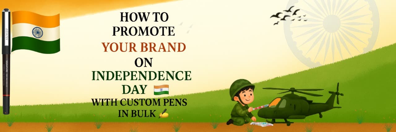 Independence Day Promotion with Custom Pens in Bulk